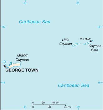 map Cayman Adaları